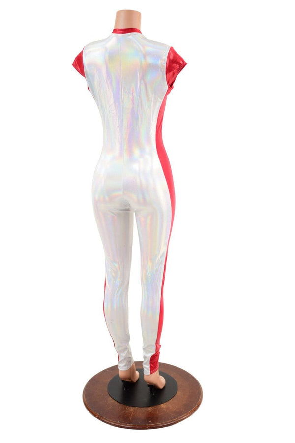 Ready to Ship Flashbulb Holographic Side Panel Catsuit XS - 3