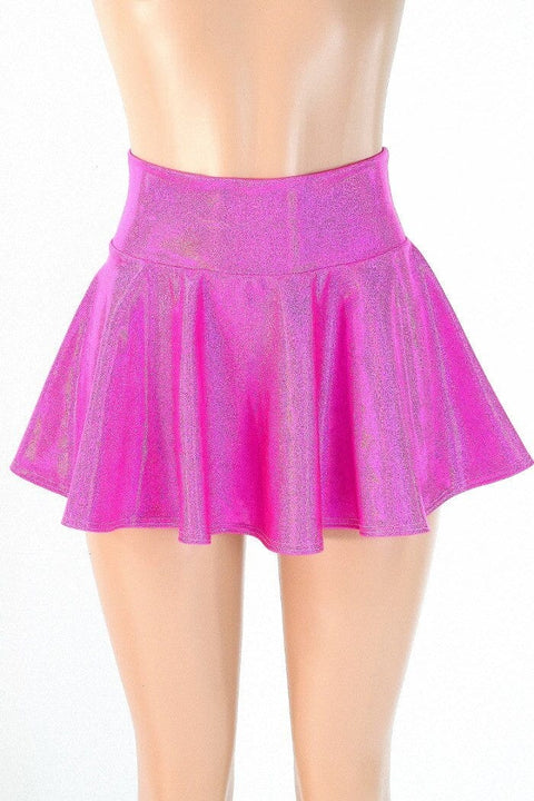Ready to Ship Pink Holographic Rave Skirt Small - Coquetry Clothing