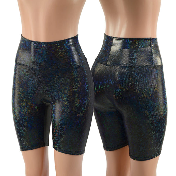Black Kaleidoscope Bike Shorts - 1