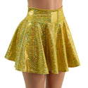 Ready To Ship Gold Kaleidoscope 15" Circle Cut Mini Skirt - 1