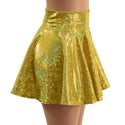 Ready To Ship Gold Kaleidoscope 15" Circle Cut Mini Skirt - 3