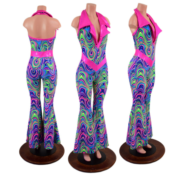 Solar Flare V Front Catsuit with Plunging Showtime Collar - 1