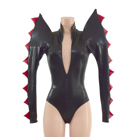 Spiked Mega Sharp Shoulder Romper - Coquetry Clothing