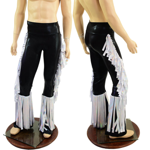 Mens Bootcut Macho Pants with Gladiator Fringe - 1