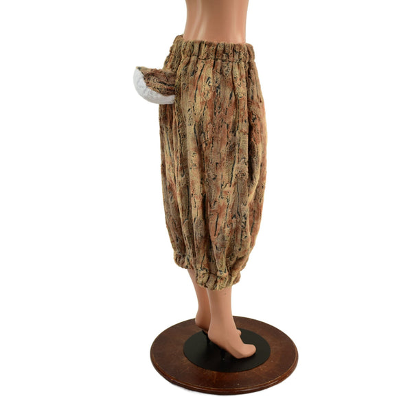 Satyr Minky Faux Fur Pants with Tail in Amber Fox - 5