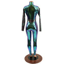 Scarab Catsuit with Oil Slick Side Panels, Long Sleeves and V Front - 4