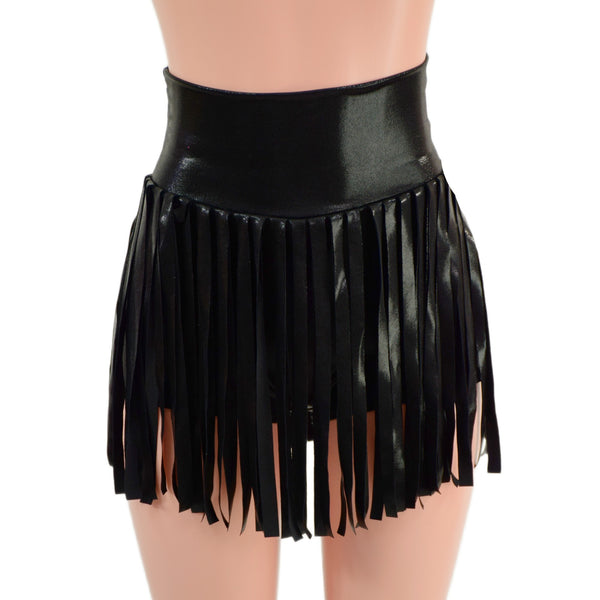 High Waist Gladiator Shorts in Black Mystique - 3