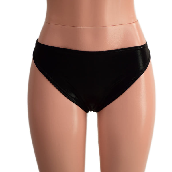 Black Mystique Low Rise Siren Shorts with Brazilian Cut Leg - 2