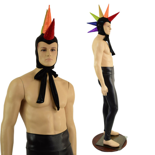 Rainbow Unicorn Horn Bonnet in Black Mystique - 7
