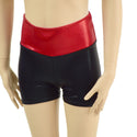 Childrens Black Mystique High Waist Shorts with Red Sparkly Jewel Waistband - 5