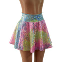Rainbow Shattered Glass Rave Skirt - 3