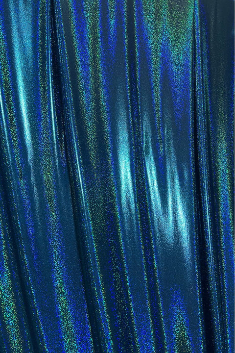 Ocean Sparkle Holographic Spandex Fabric - Coquetry Clothing