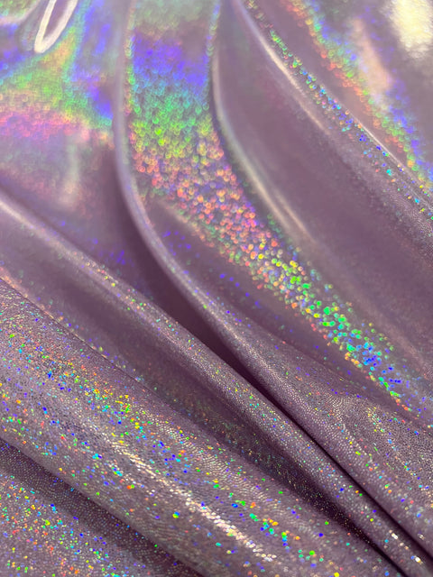 Lilac Holographic Sparkly Jewel Fabric - Coquetry Clothing