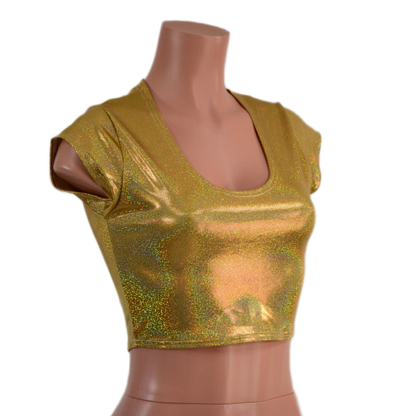 Custom Order Top in Gold Sparkly Jewel for Kaos Dance Elite - 1