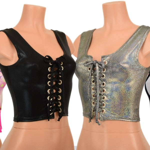 Build Your Own Lace Up Crop Tank - 1