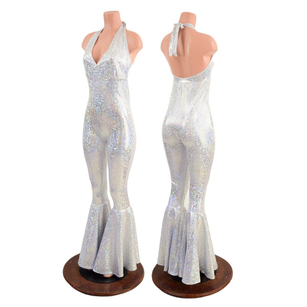 Monroe Halter Bell Bottom Flare Catsuit - 2