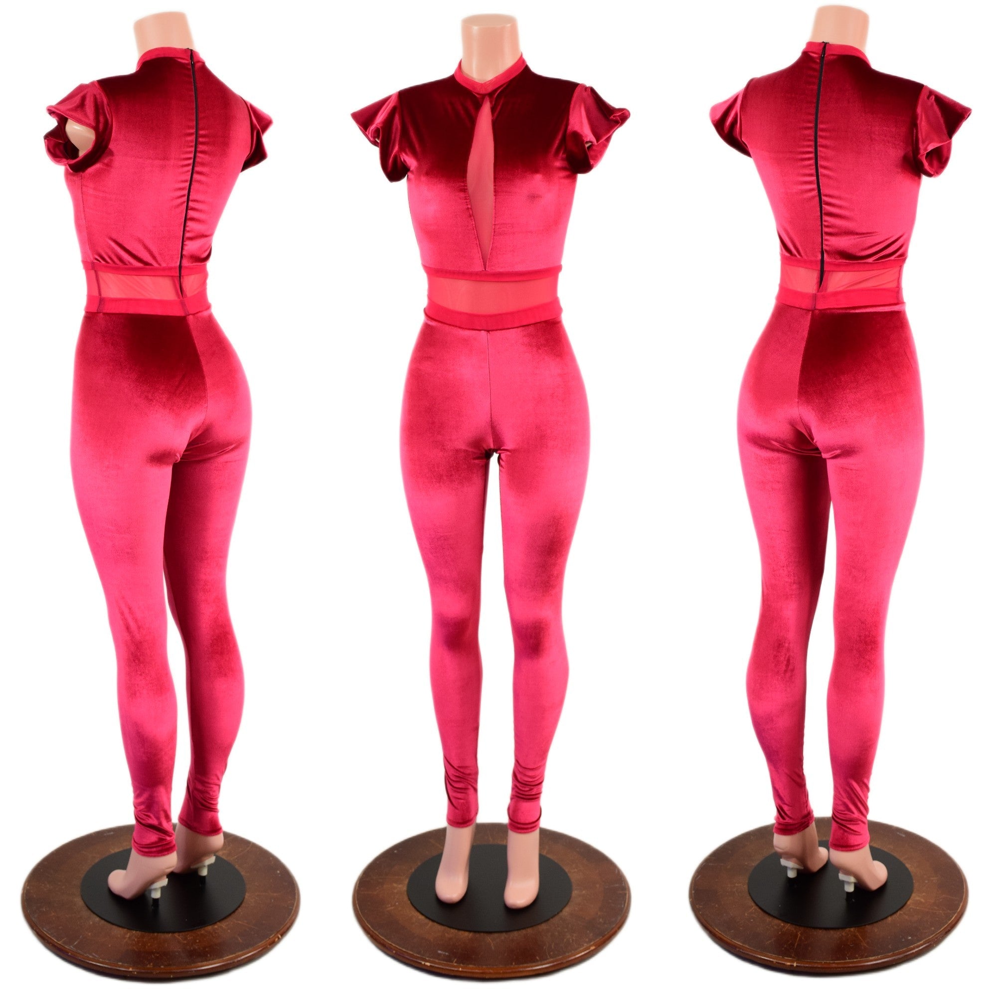 red-velvet-catsuit-with-red-mesh-inset-keyhole-waistband-detail-and