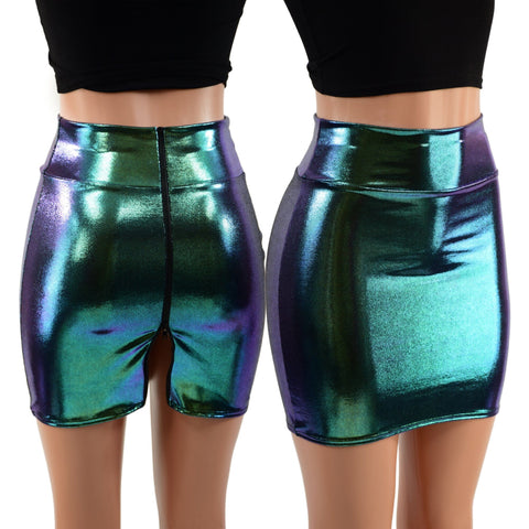 Scarab Bodycon Skirt with Fully Separating Zipper - Coquetry Clothing