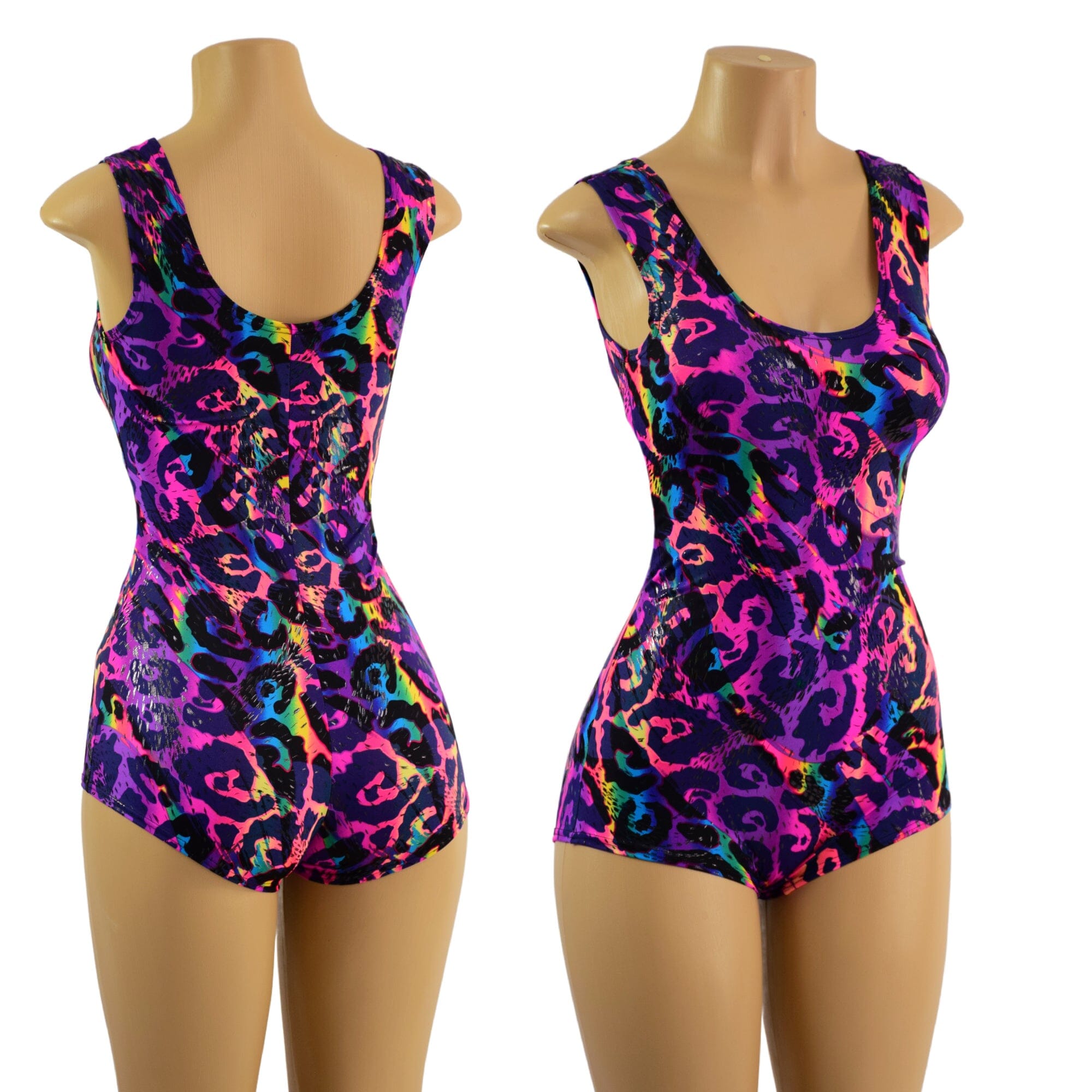 V Front Romper with Boy Cut Leg
