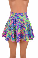 Neon Glow Worm Mini Rave Skirt - 1