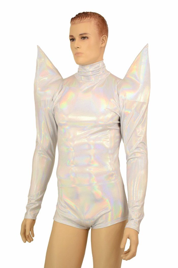 Coquetry Clothing Mens Lilac Stanley Romper - Extra Large Lilac Holographic