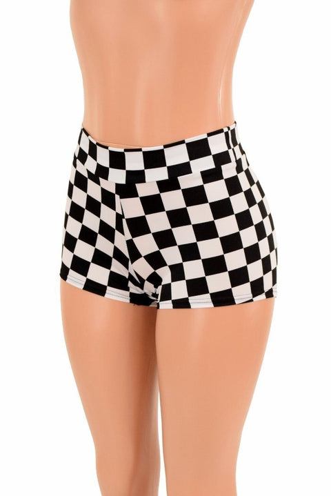 Checkered Mid Rise Shorts - Coquetry Clothing