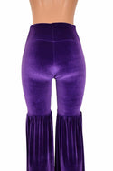 Leggings Style Stilt Pants in Purple Velvet - 5