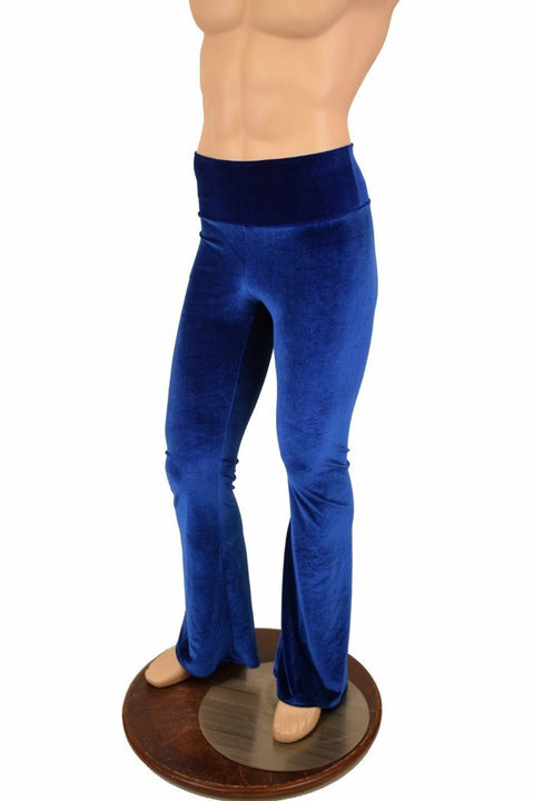 Mens Sapphire Velvet Bootcut Pants - Coquetry Clothing