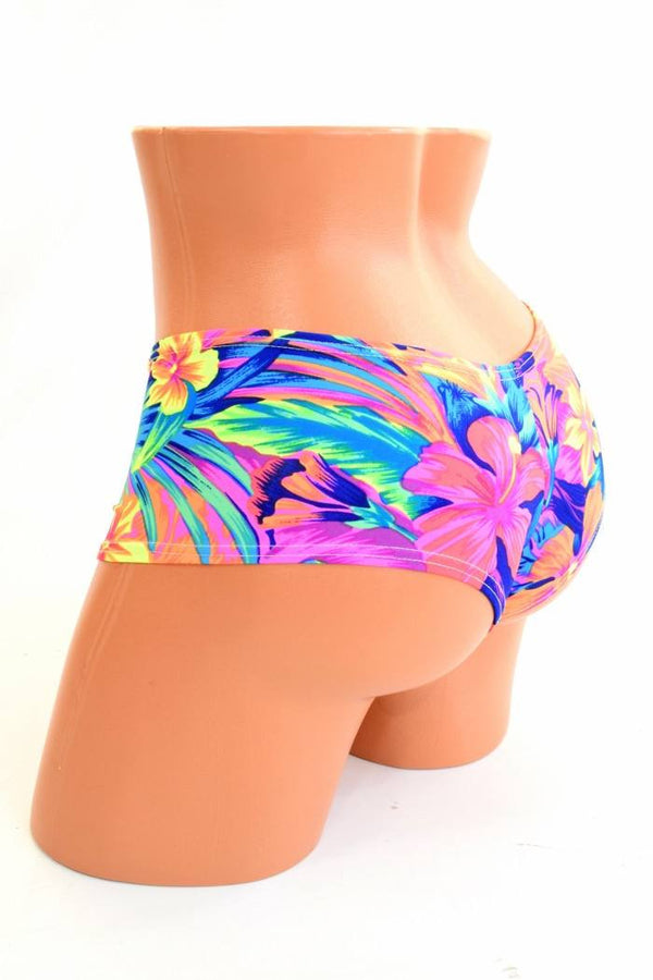 Tahitian Floral Cheeky Booty Shorts - 6