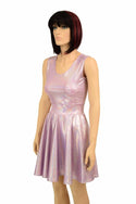 Lilac Holographic Skater Dress - 4