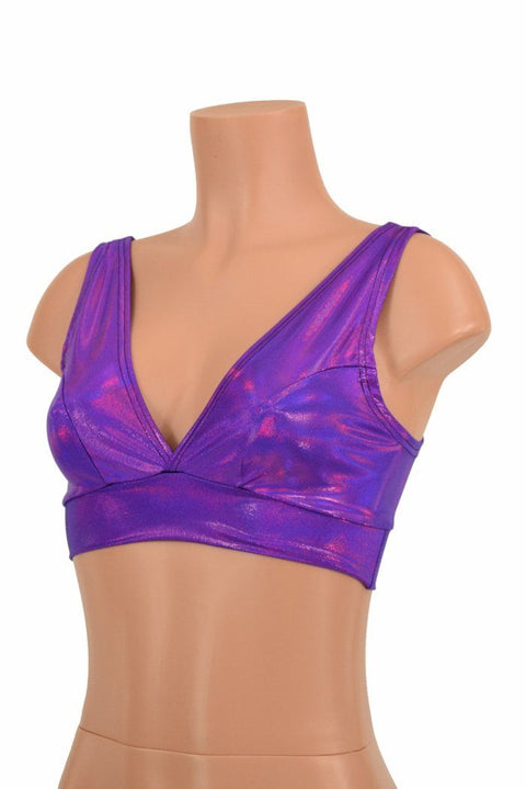 Starlette Bralette in Grape Holographic - Coquetry Clothing