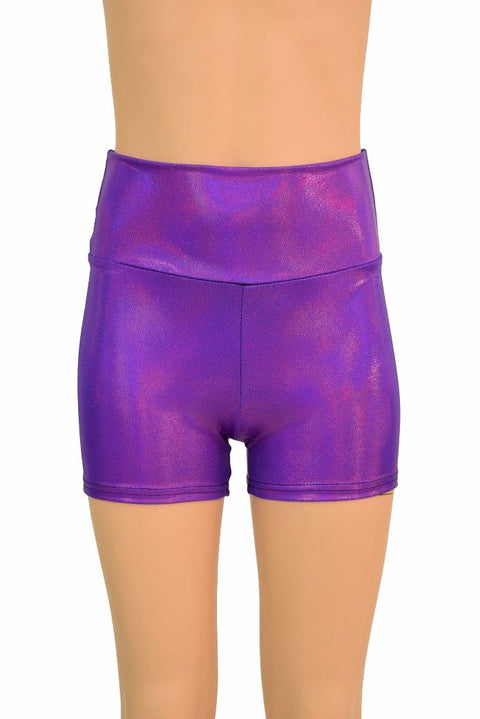 Kids Grape Holo Shorts - Coquetry Clothing