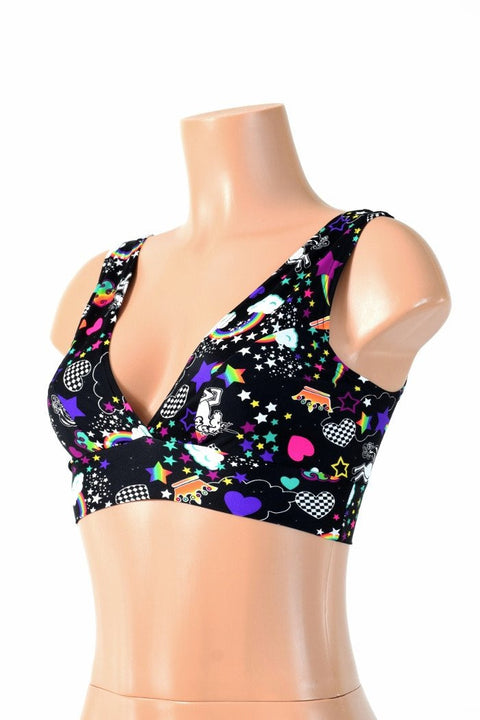 Starlette Bralette in Unicorns and Rainbows - Coquetry Clothing