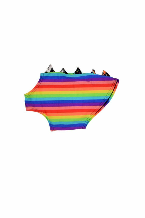 Rainbow Stripe Spiked Pet Shirt - 1