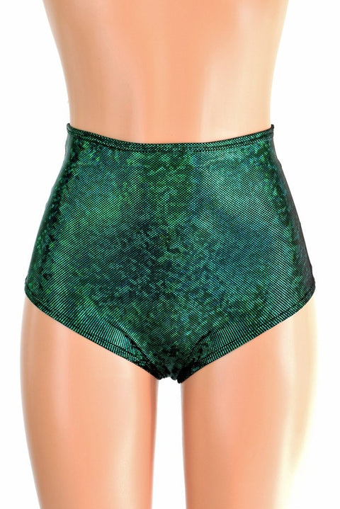 Green Kaleidoscope High Waist Siren Shorts - Coquetry Clothing