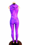 Purple Holographic Hooded Catsuit - 6