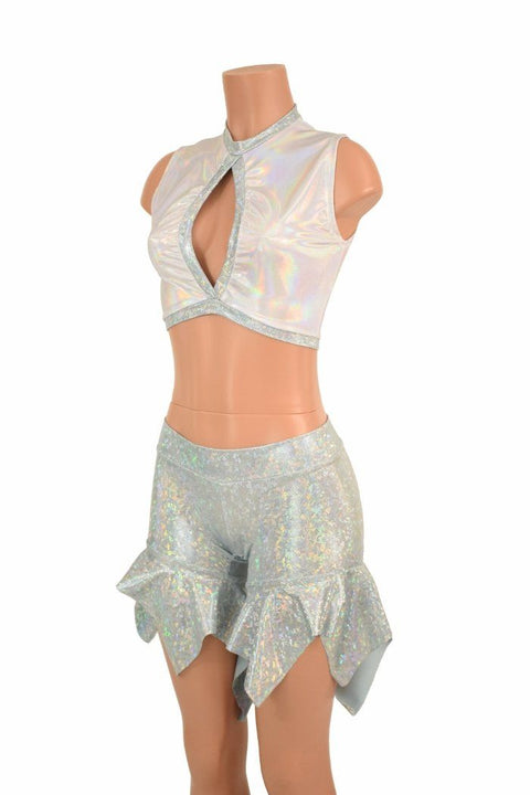 2PC Keyhole Top and Pixie Shorts Set - Coquetry Clothing