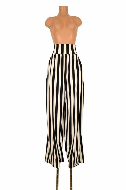 Trouser Style Stilt Pants in Black & White - Coquetry Clothing