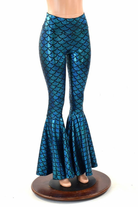 Mermaid High Waist Bell Bottom Flares - Coquetry Clothing