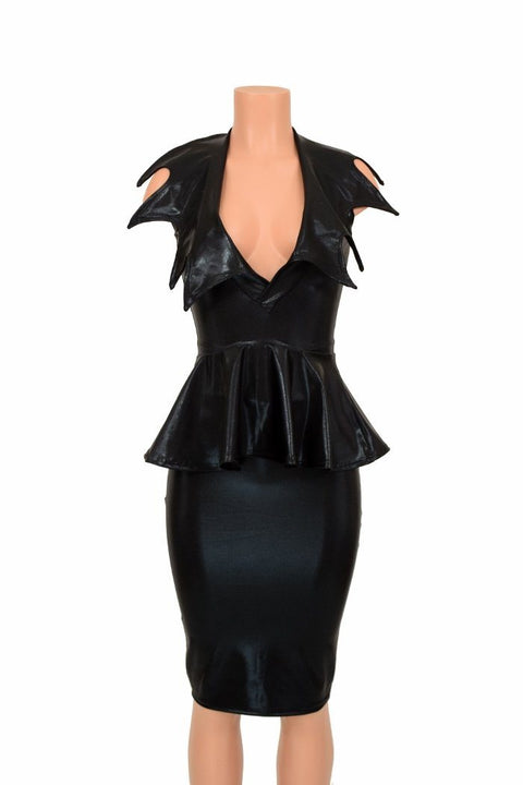 Black Mystique Peplum & Skirt Set - Coquetry Clothing