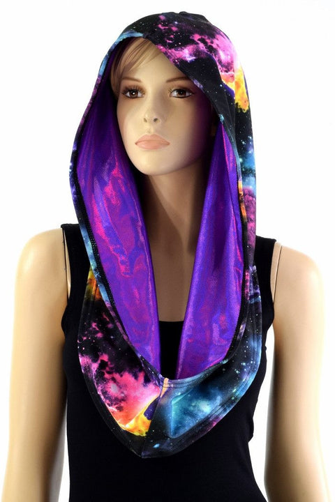 Galaxy & Grape Reversible Infinity Festival Hood - Coquetry Clothing