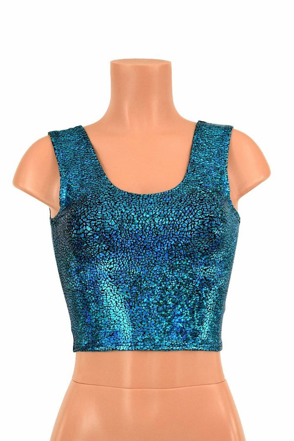 Turquoise Holographic Crop - 2