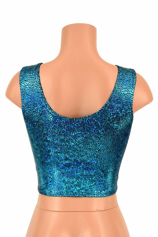 Turquoise Holographic Crop - 5