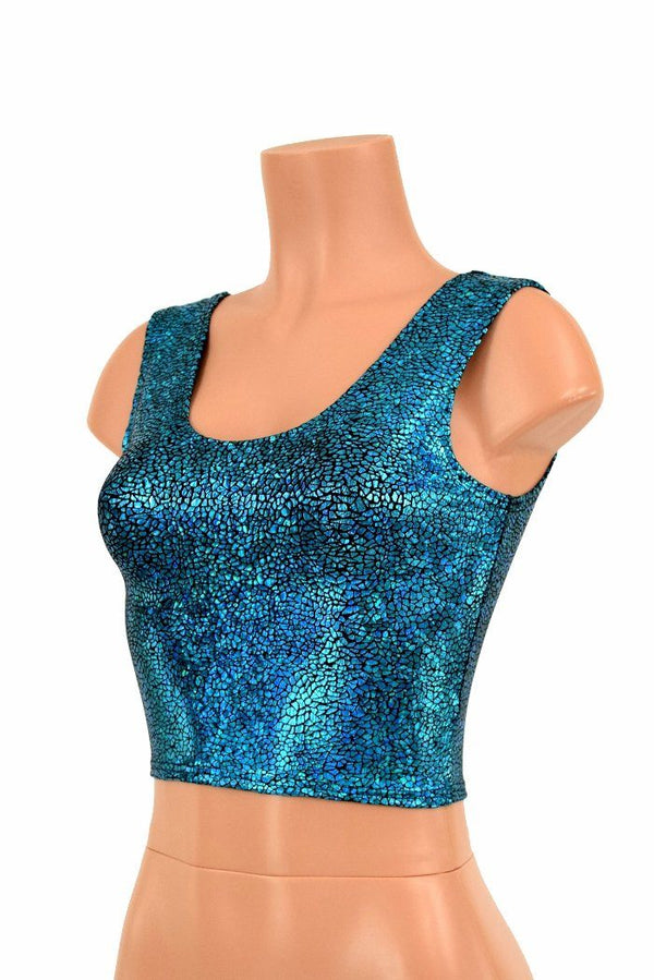 Turquoise Holographic Crop - 1