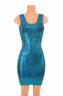 Turquoise Holographic Tank Dress - 2