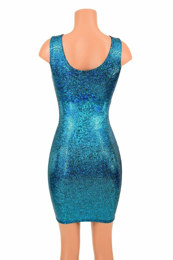 Turquoise Holographic Tank Dress - 5