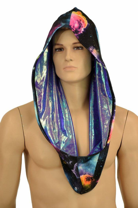 Galaxy & Moonstone Reversible Infinity Festival Hood - Coquetry Clothing