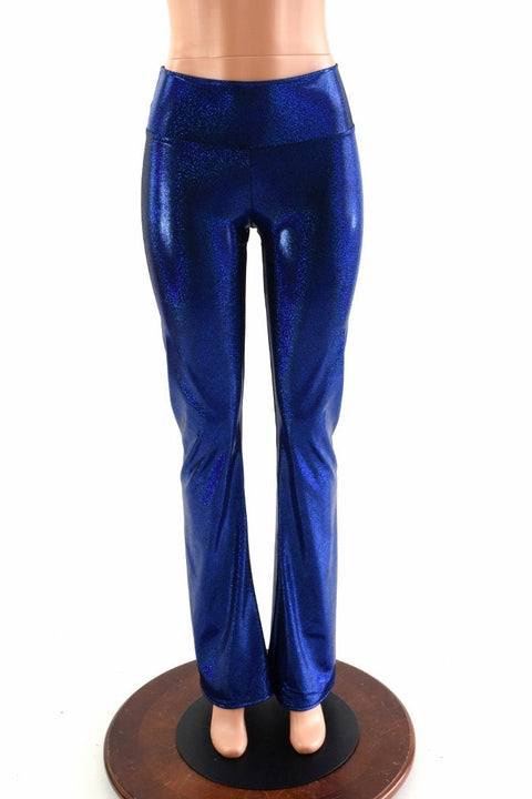 Blue Sparkly Jewel Boot Cut Leggings - Coquetry Clothing
