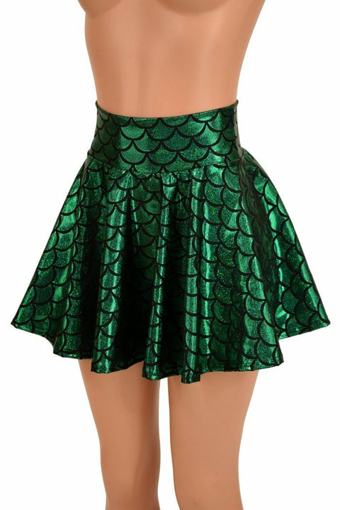 Green Mermaid Mini Rave Skirt - Coquetry Clothing