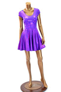 Purple Holographic Skater Dress - 2